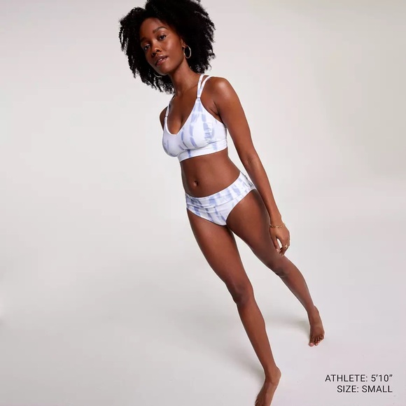 CALIA Women's Strappy Back Ruched Medium Support Bikini Swim Top XS - Picture 2 of 9